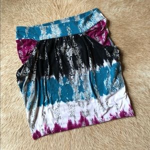 Tie Die Skirt with Pocket Look